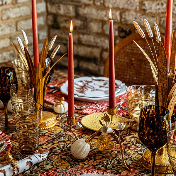 Forest Walk Pumpkin & Vine Double Candlestick Holder