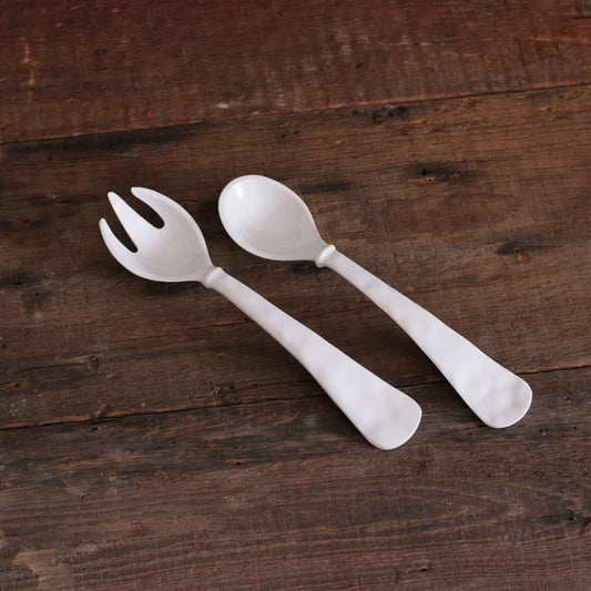 VIDA Havana Large Salad Servers - White
