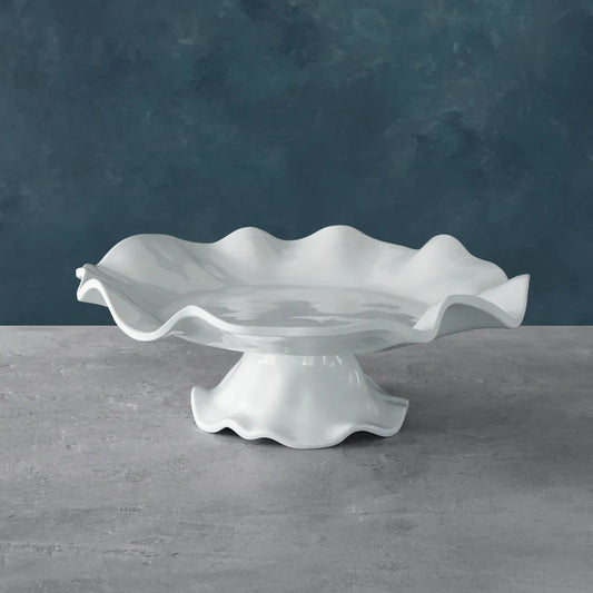 VIDA Havana Pedestal Cake Plate - White