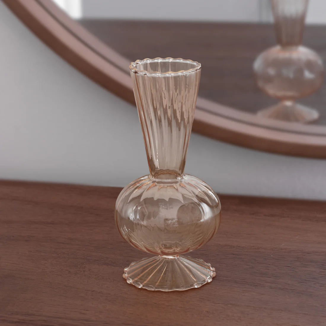 Glass Cambridge Beth 6" Bud Vase (Champagne)