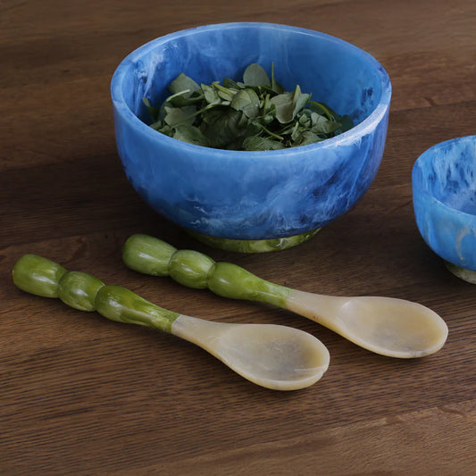 RESIN Rio Bubble Salad Servers - Green