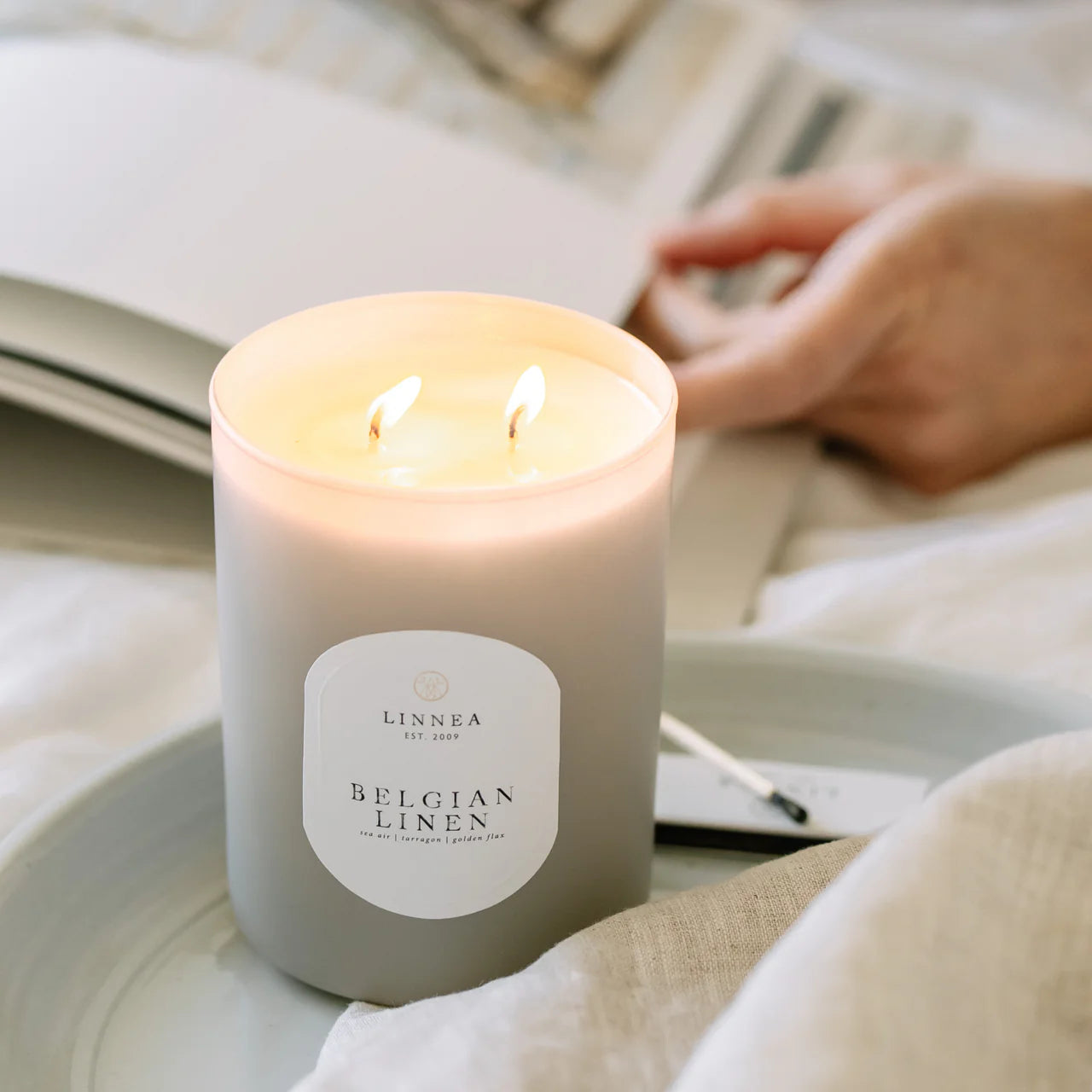 Belgian Linen - Sea Air | Tarragon | Golden Flax