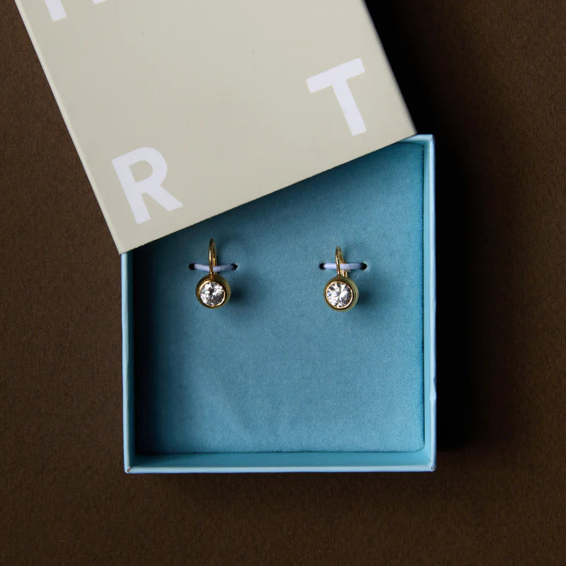 Bezel Drop Earrings