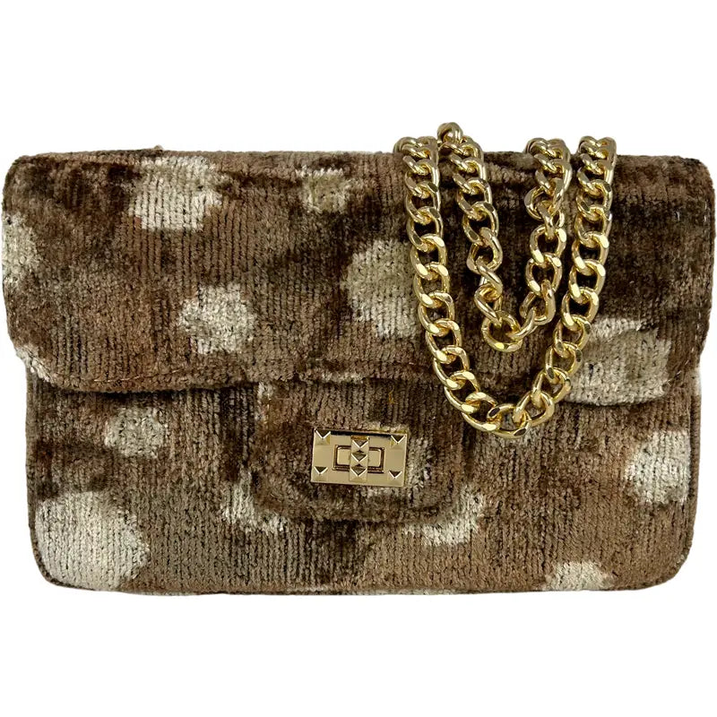 Brown and Cream Polka Dot Brooke Bag