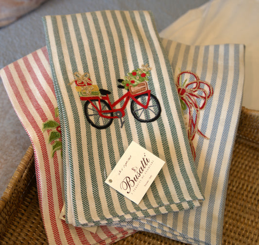 Bike With Presents | Busatti Pomelo Kitchen Towel | Col. 113/111