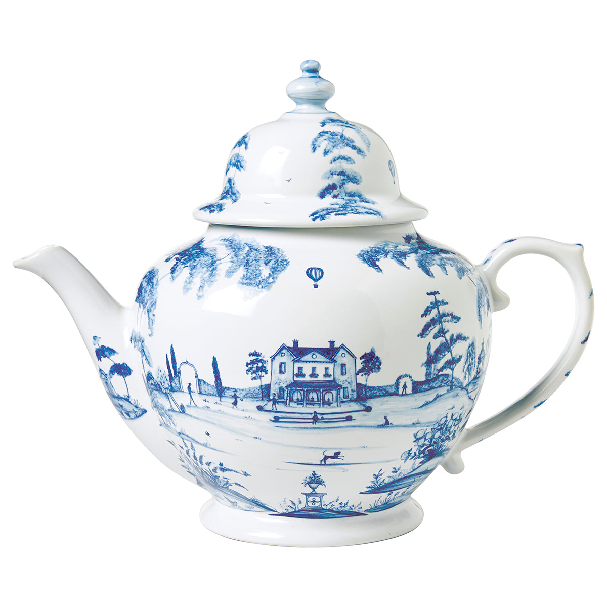 Country Estate Teapot - Delft Blue