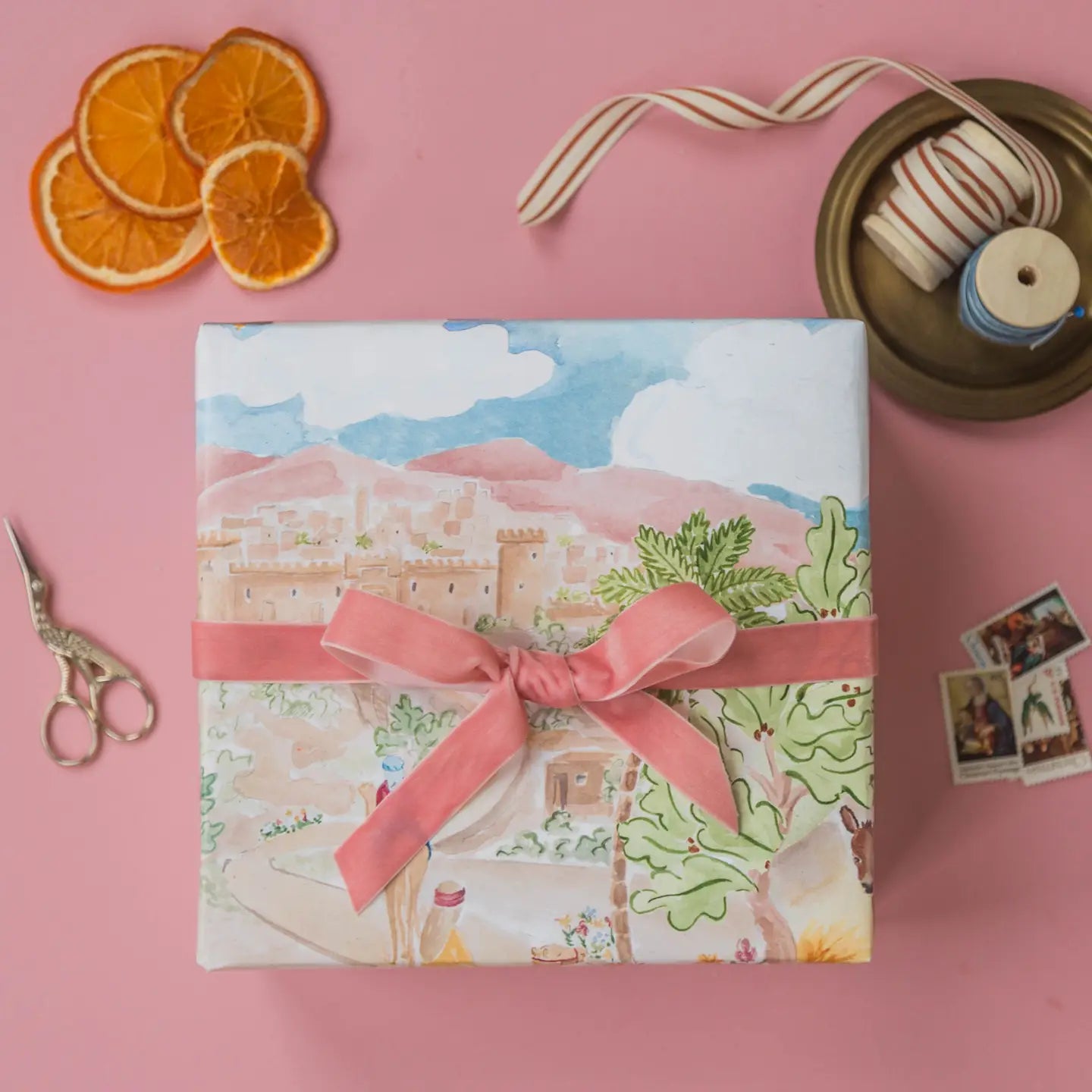 Christmas Tapestry Gift Wrap