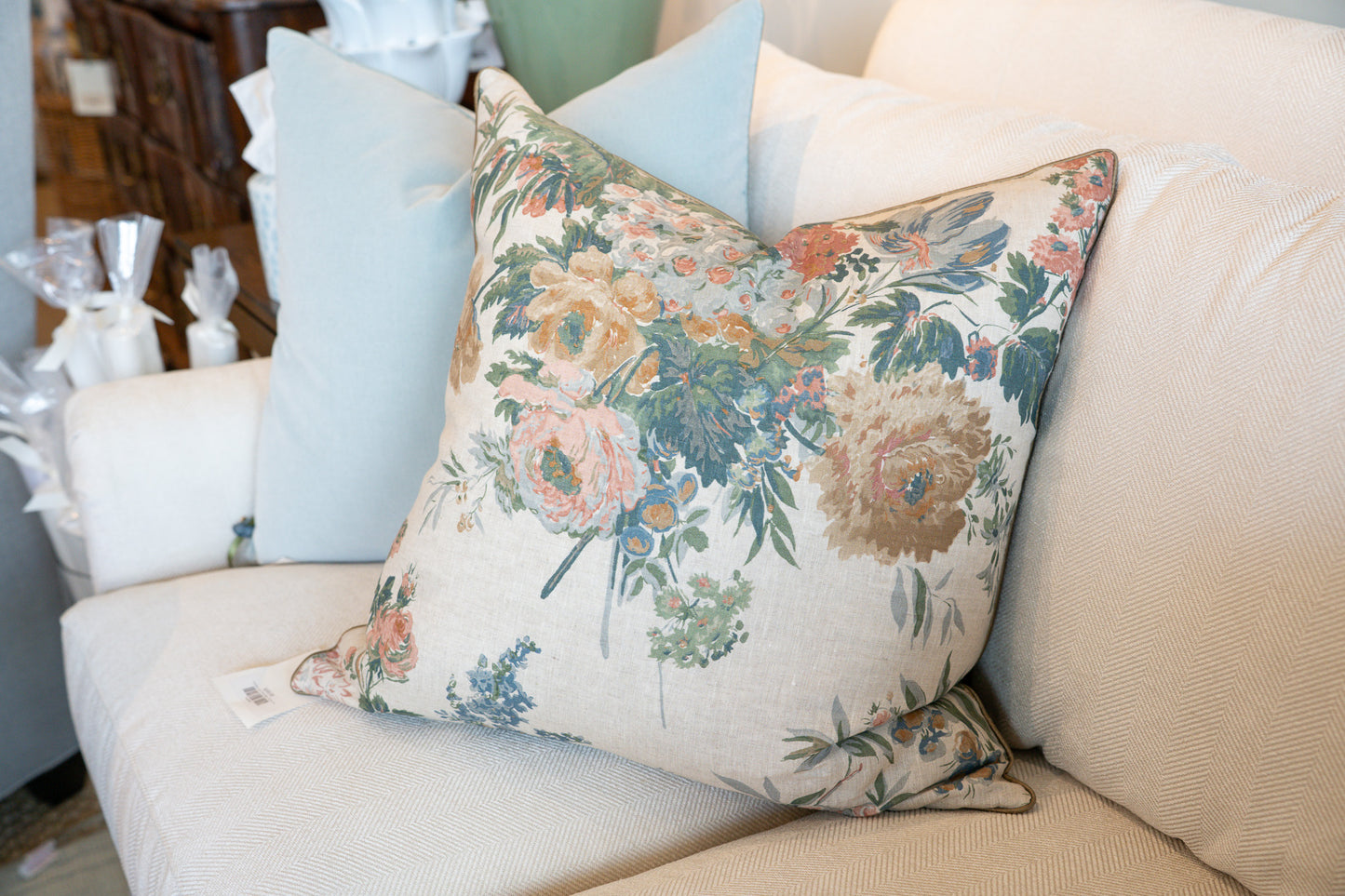 Piped Giorgio Layla Pillow | Vapor