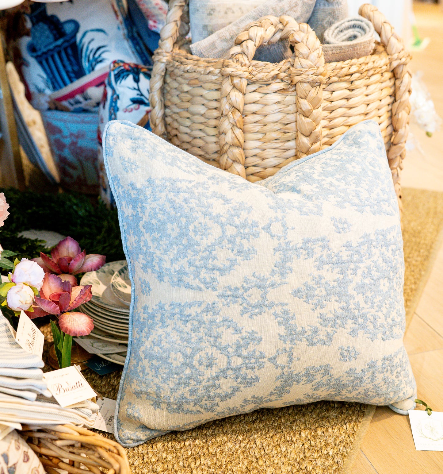 Samarcada Cushion in Light Blue | Busatti