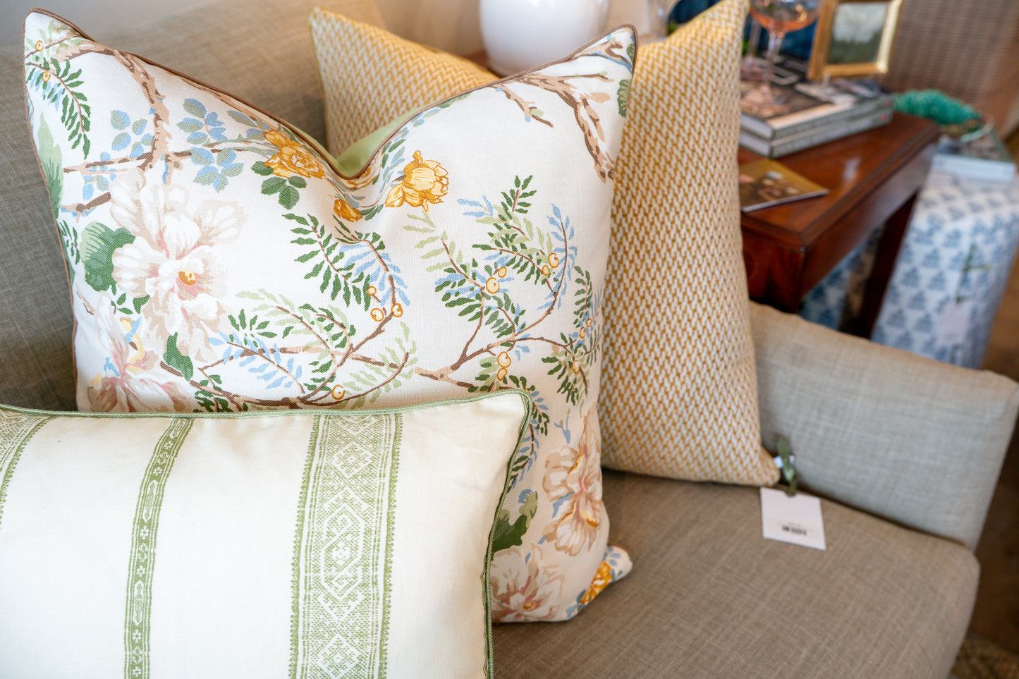 Lee Jofa Chinese Peony Gold Pillow