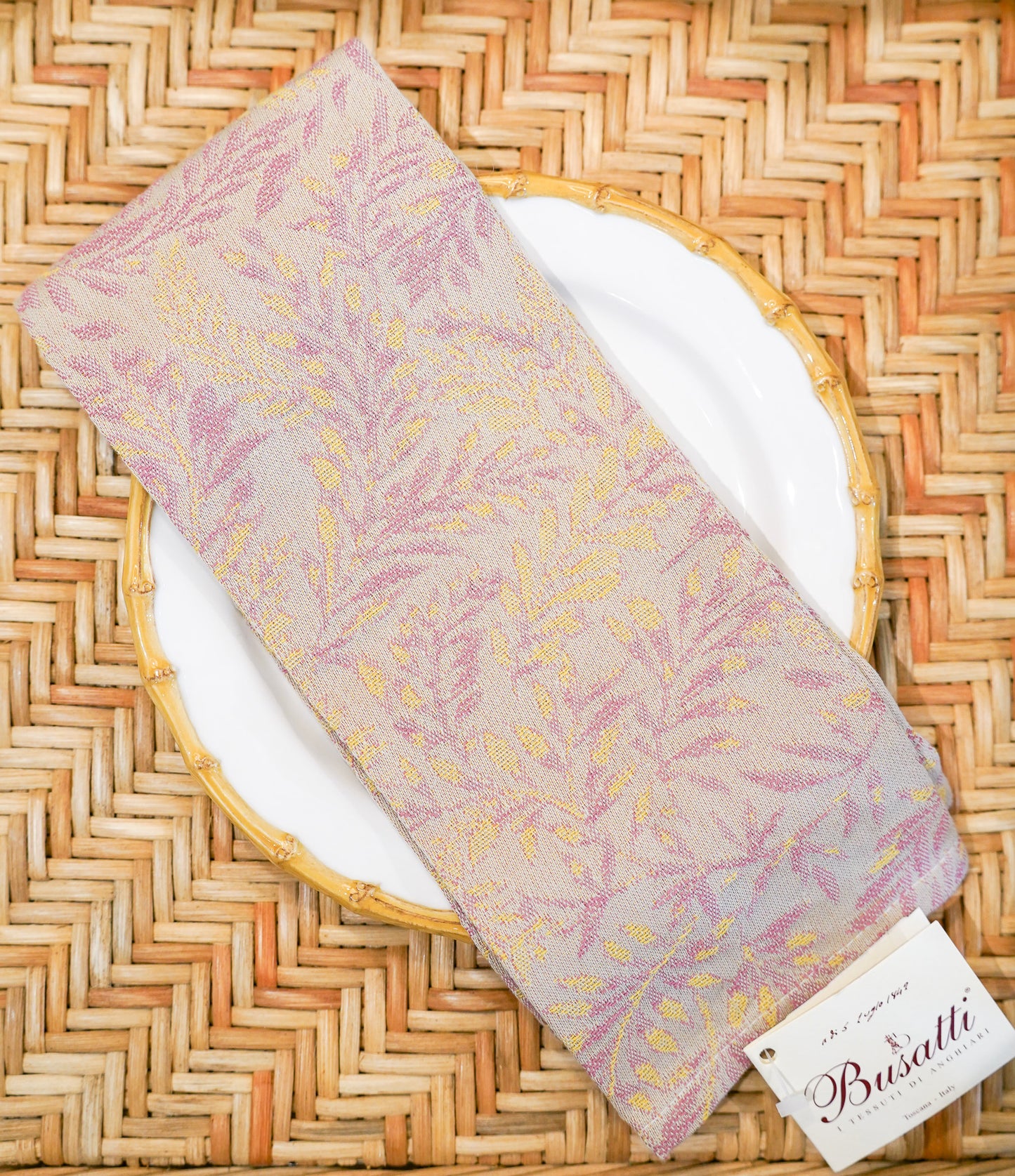 Kenzia Wine/ Mustard | Napkin | Busatt Col. 16/12