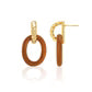 Earth Goddess Link Drop Earrings | Teak