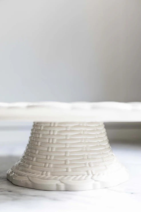 Basket Jubilee Cake Stand - Linen