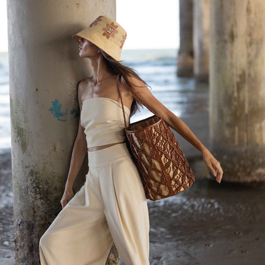 Helix Woven Tote | Cinnamon