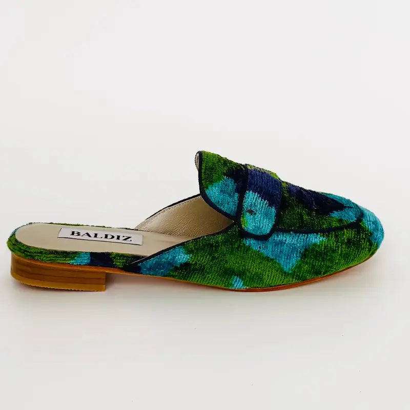 Baldiz Green & Blue Flower Poppy Slide