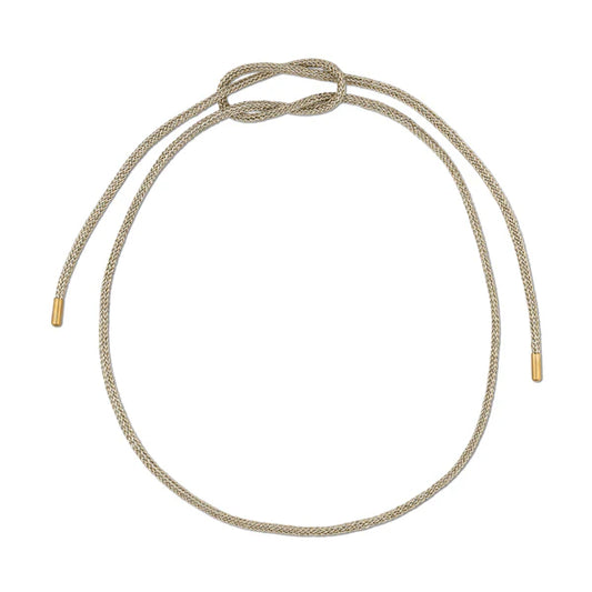 Gold Lurex Necklace Cord w/Heart of Gold Charm - HART