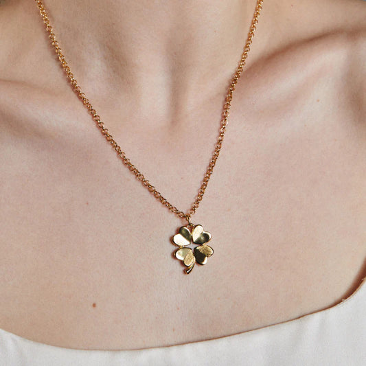 Small Luck & Love Clover Necklace 18" - HART ?