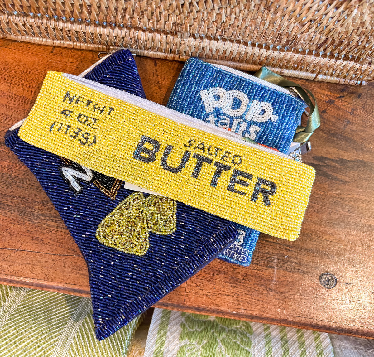 Butter Beaded Coin Wallet