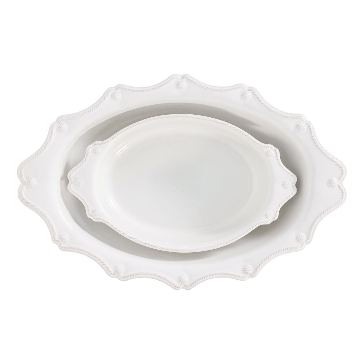 Berry & Thread Oval Baker Set/2pc - Whitewash