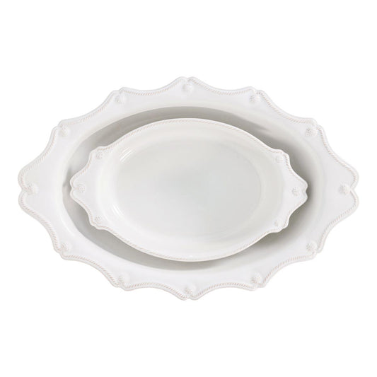 Berry & Thread Oval Baker Set/2pc - Whitewash