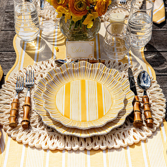 Straw Loop Oval Placemat - Whitewash