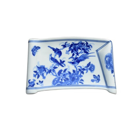 Porcelain Blue and White Soap Dish