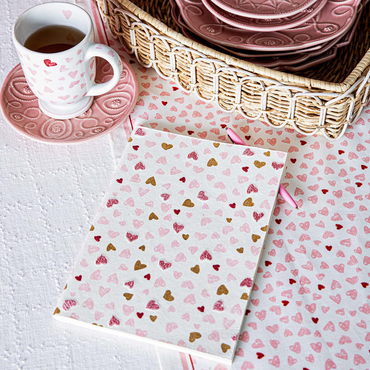Love You More 7" x 10" Paper Journal - Pink