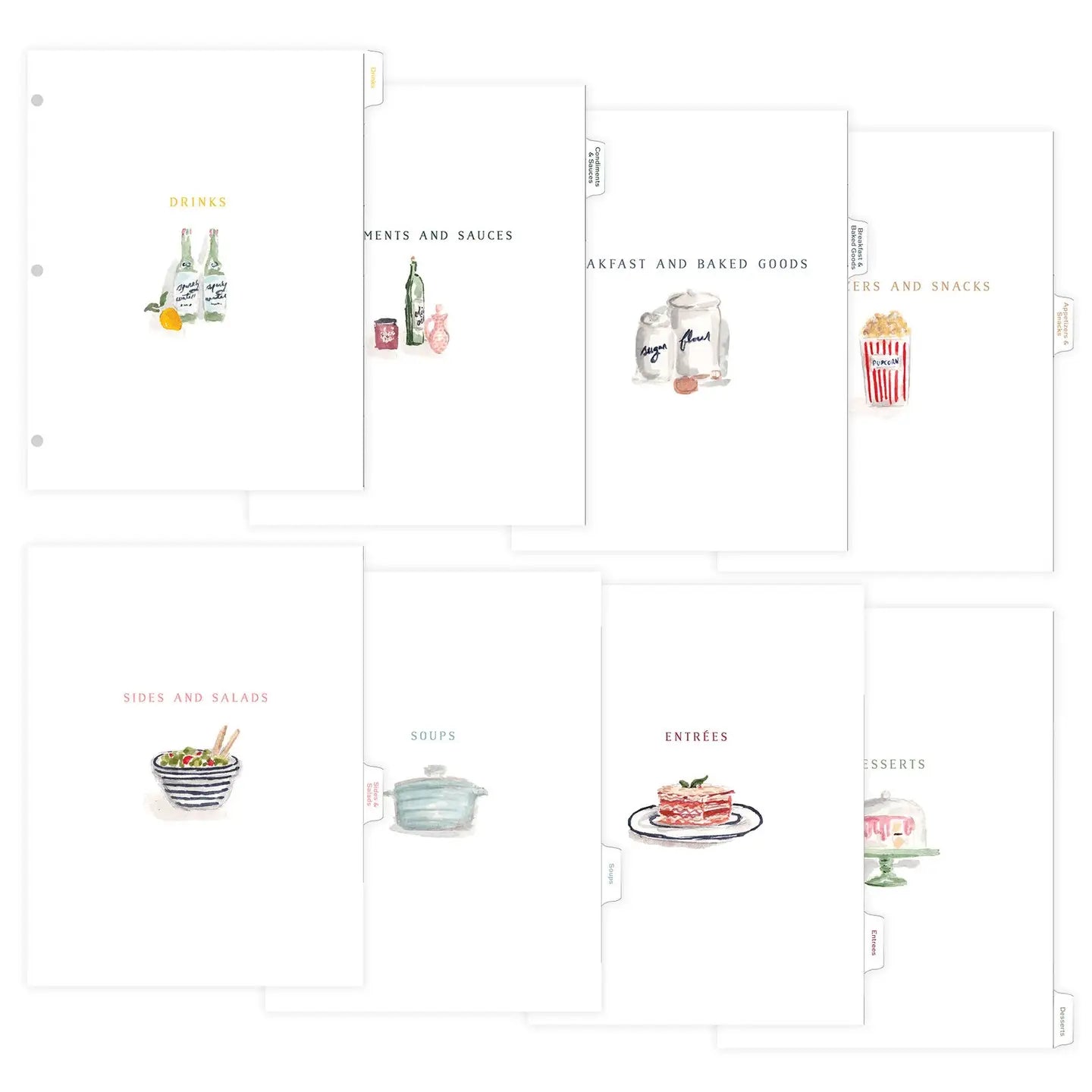 Autumn Kitchen Shelves 3-Ring Binder with Index Tab Dividers