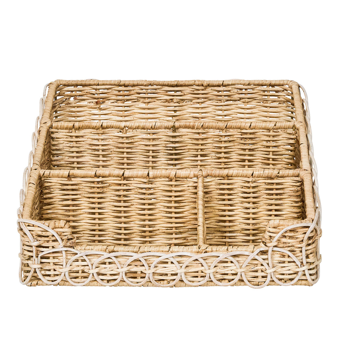Provence Rattan Stationery Holder - Whitewash
