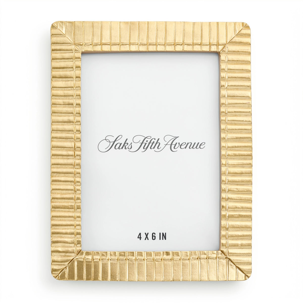 Saks Fifth Avenue Picture Frame Gold Lined Gilded Glam 4x6