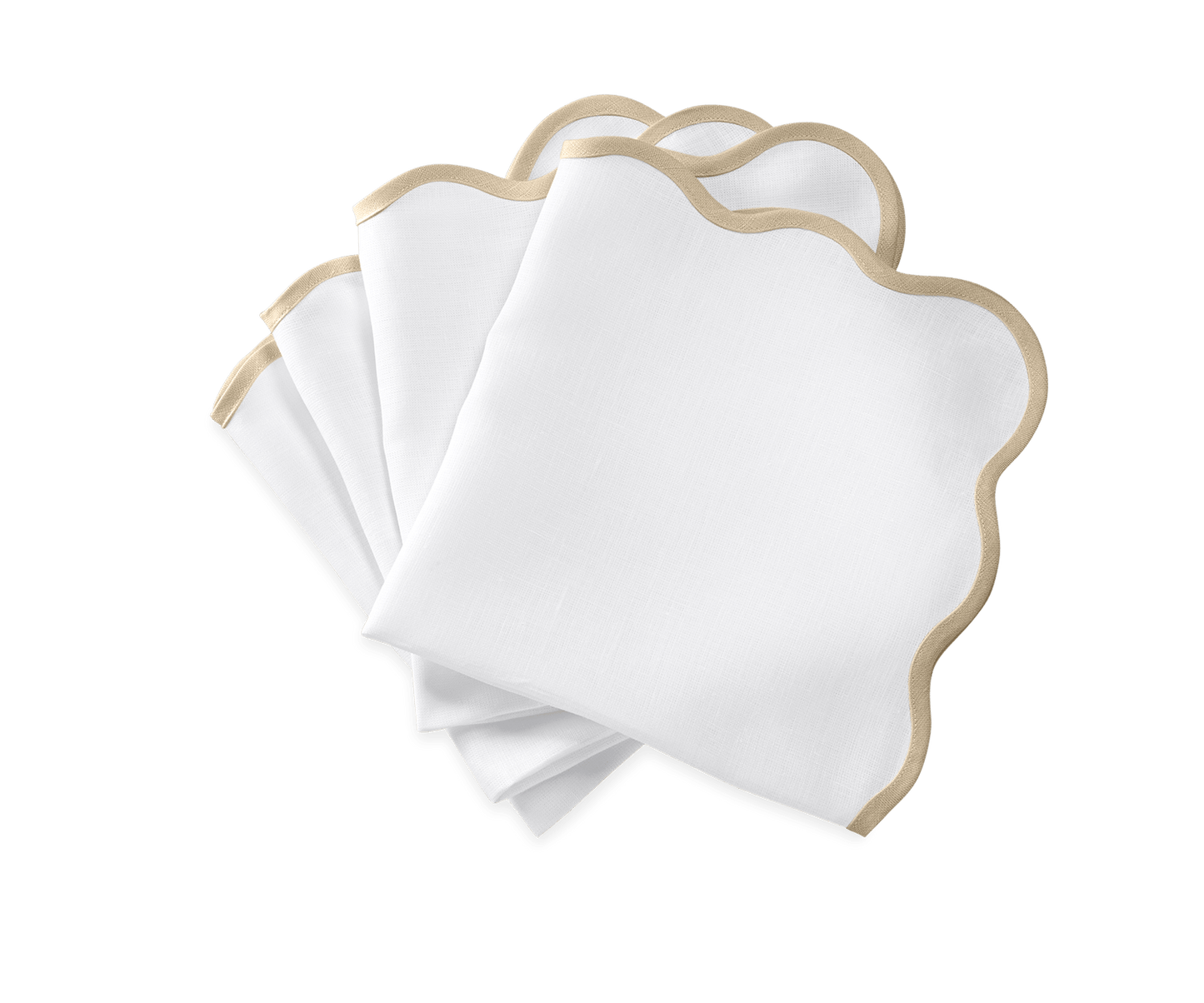 Scallop Edge Napkin Set of 4 | Oat