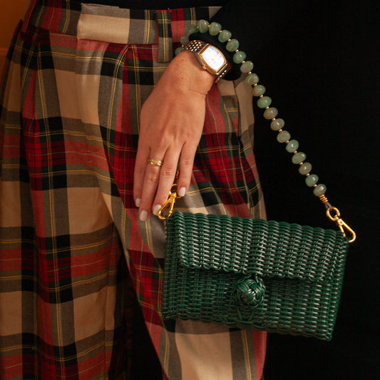 Pochette Evergreen | Jade Pebble Gemstone