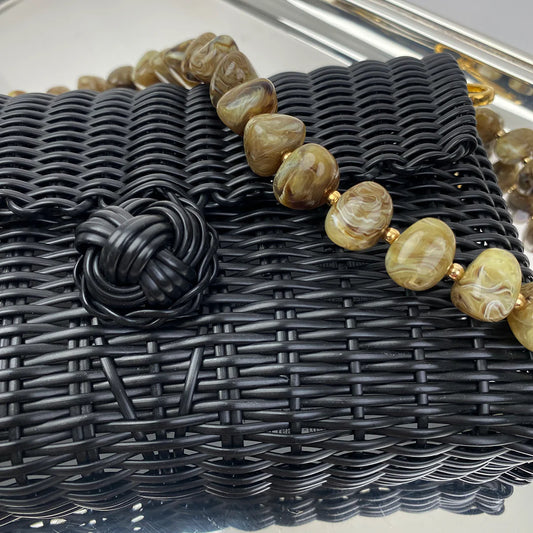 Clutch Strap | Pebble Gemstone in Light Tortoise