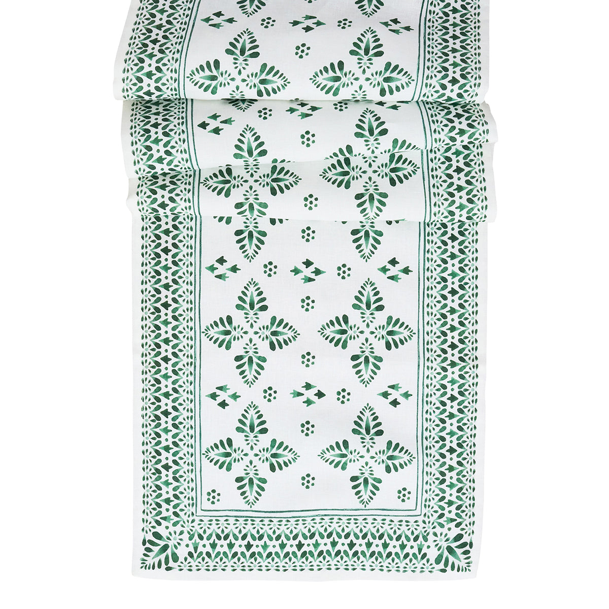 Iberian Border 18" x 90" Table Runner | Evergreen TR15/29