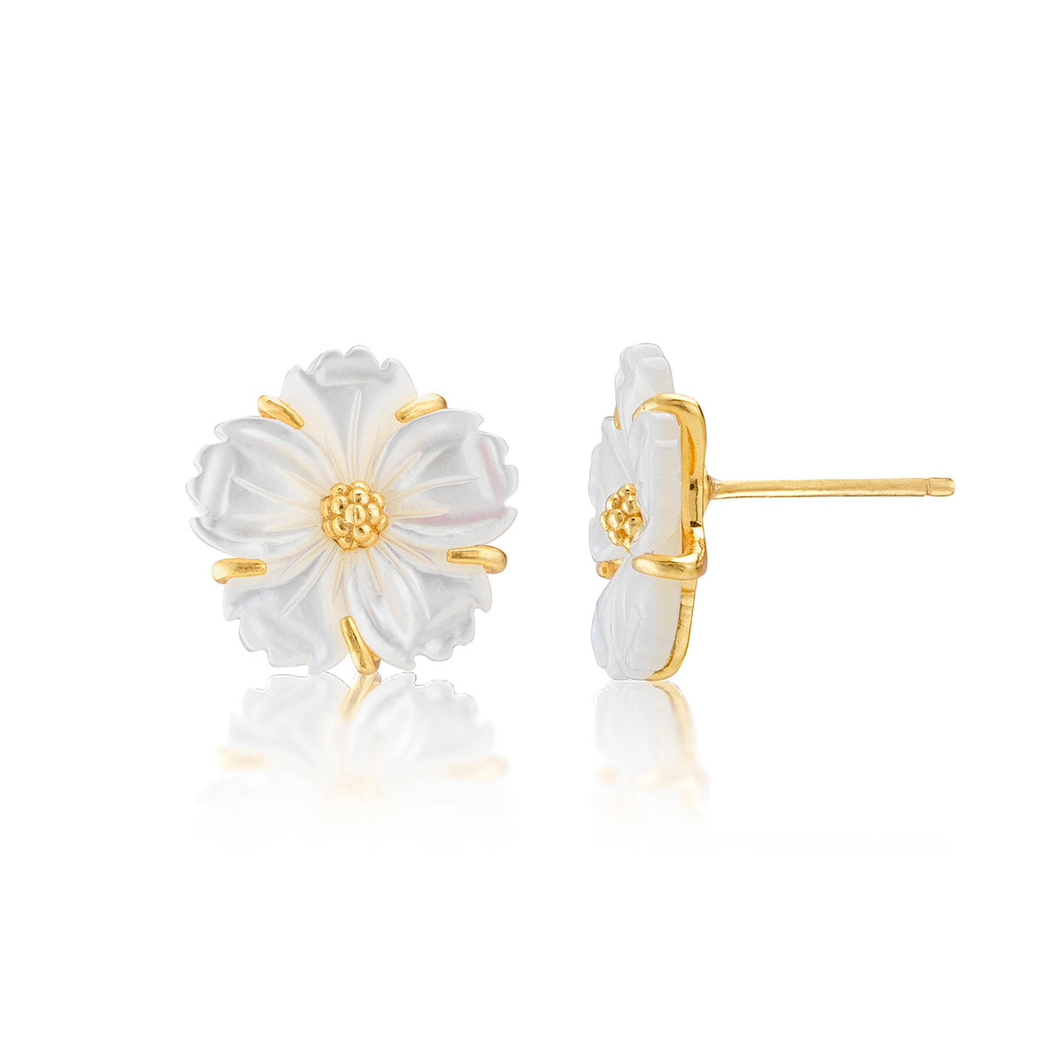 Mermaid Garden Petite Stud Earrings - MOP