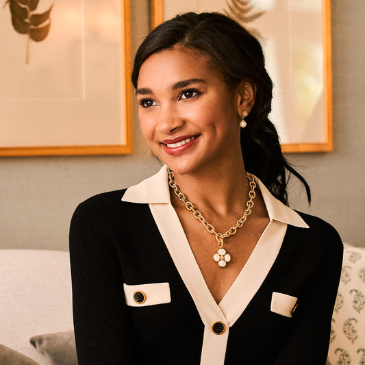 Berry Drop Stud Earrings | Pearl