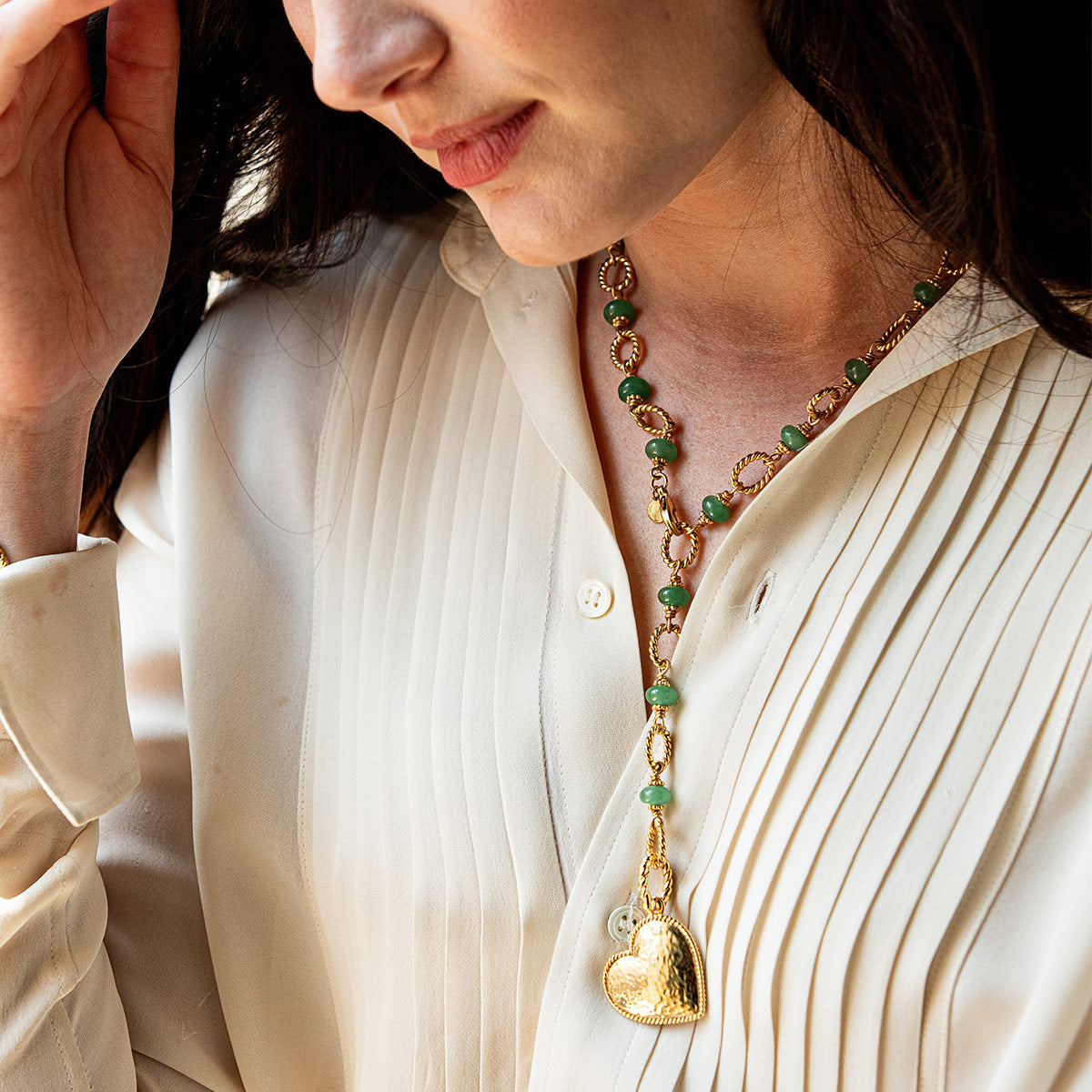 Berry & Bead Chain, 24" - Meadow Jade