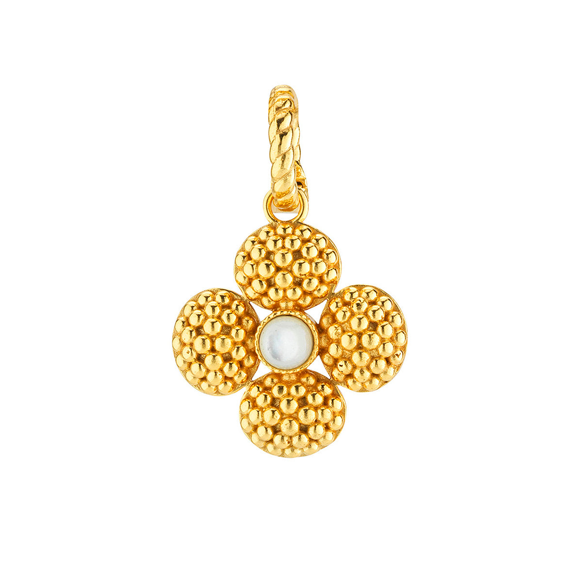 Berry Clover Double Sided Pendant - MOP
