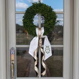 Wreath Sash | Cross - Mint Laurel