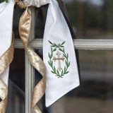 Wreath Sash | Cross - Mint Laurel