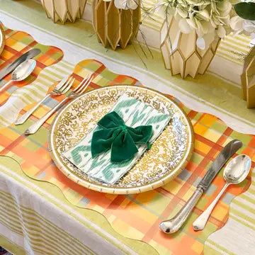 Gold Chinoiserie 8 Heavy Duty Paper Plate | 7"diameter