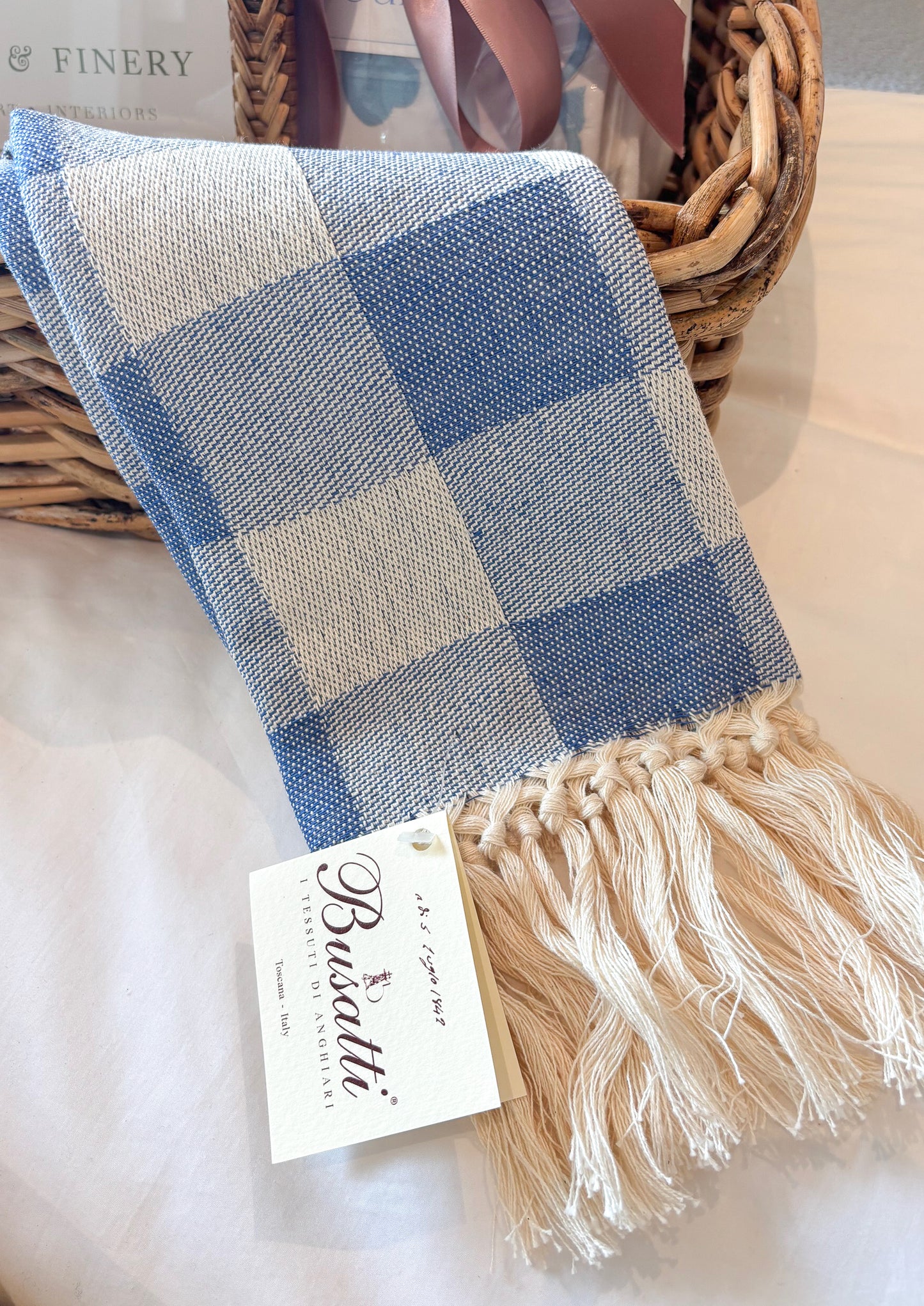 Picnic Sky Blue Guest Towel | Busatti Col. 6