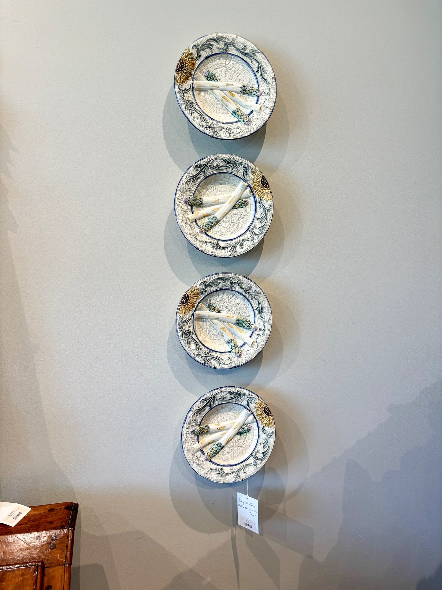 French Asparagus Plates Set of 4