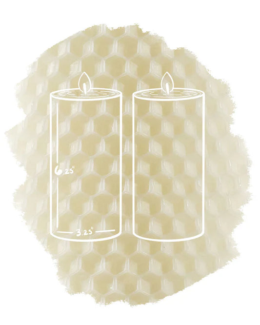 E-Line Pillar Pair - 6.25" | Ivory