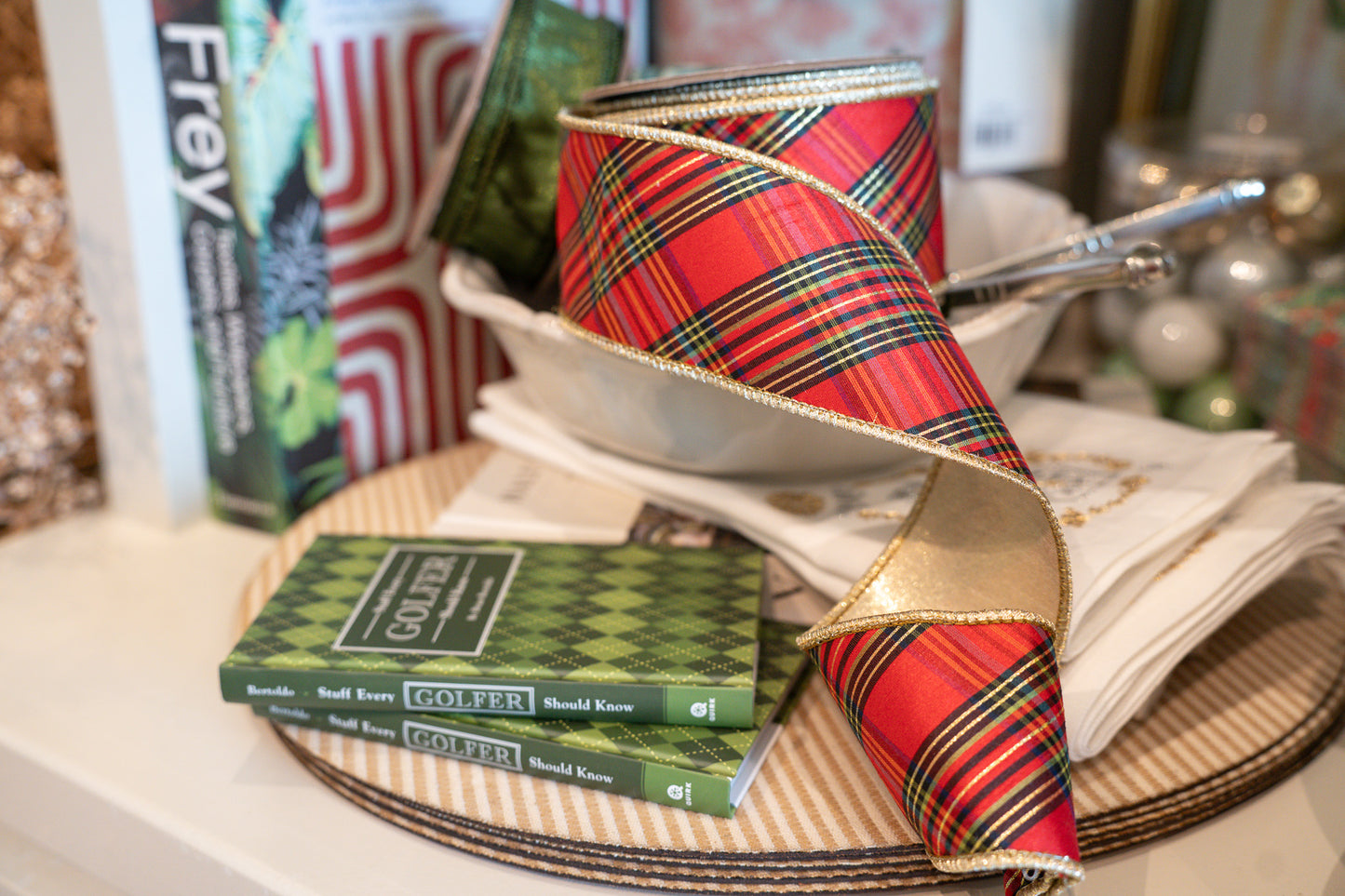 Red Plaid Ribbon | D. Stevens