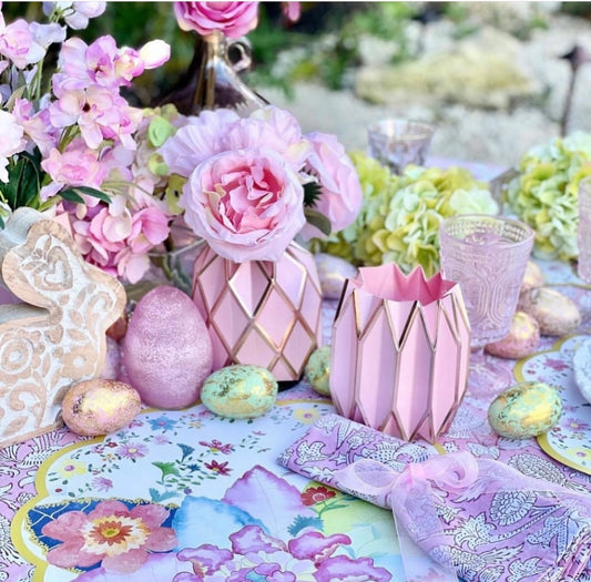 Tobacco Leaf Scalloped Paper Placemats | Set of 24