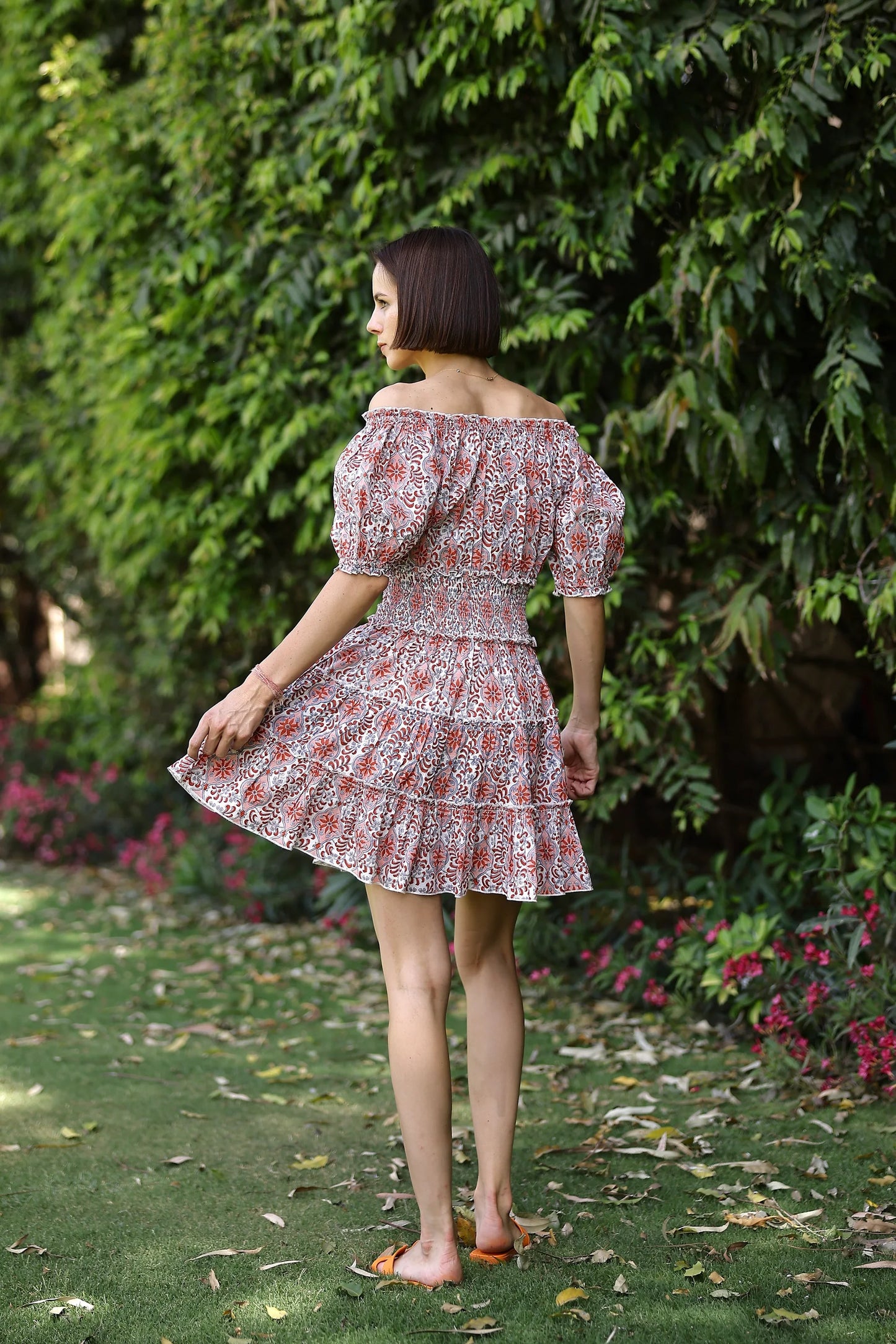 Ibiza Mini Dress Pink/Orange - M/L