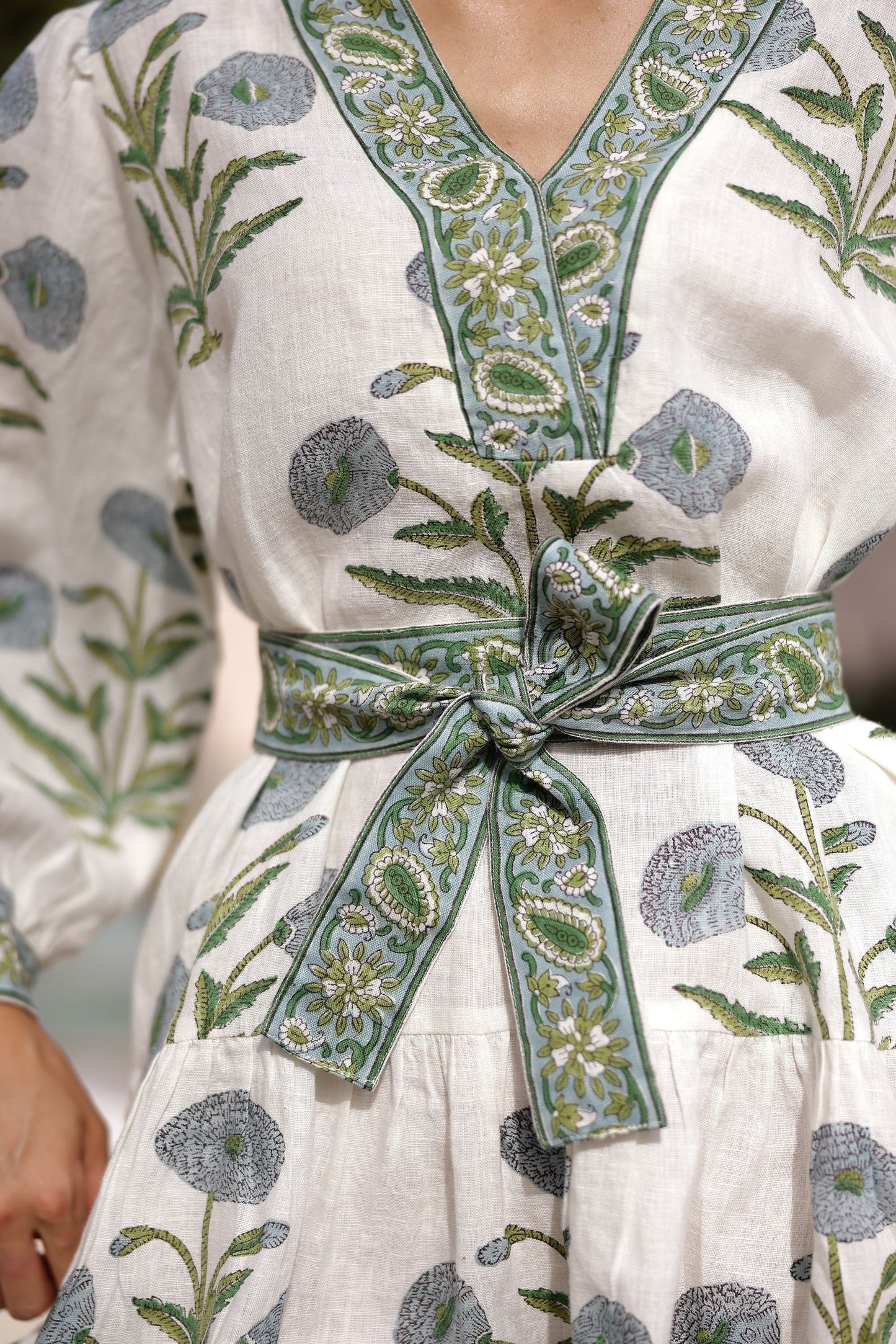 Mykonos Mini Dress Blue Flower | XS