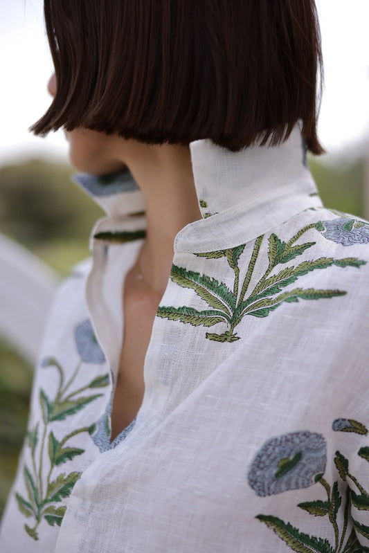 Montecito Popover Blue Flower | XS