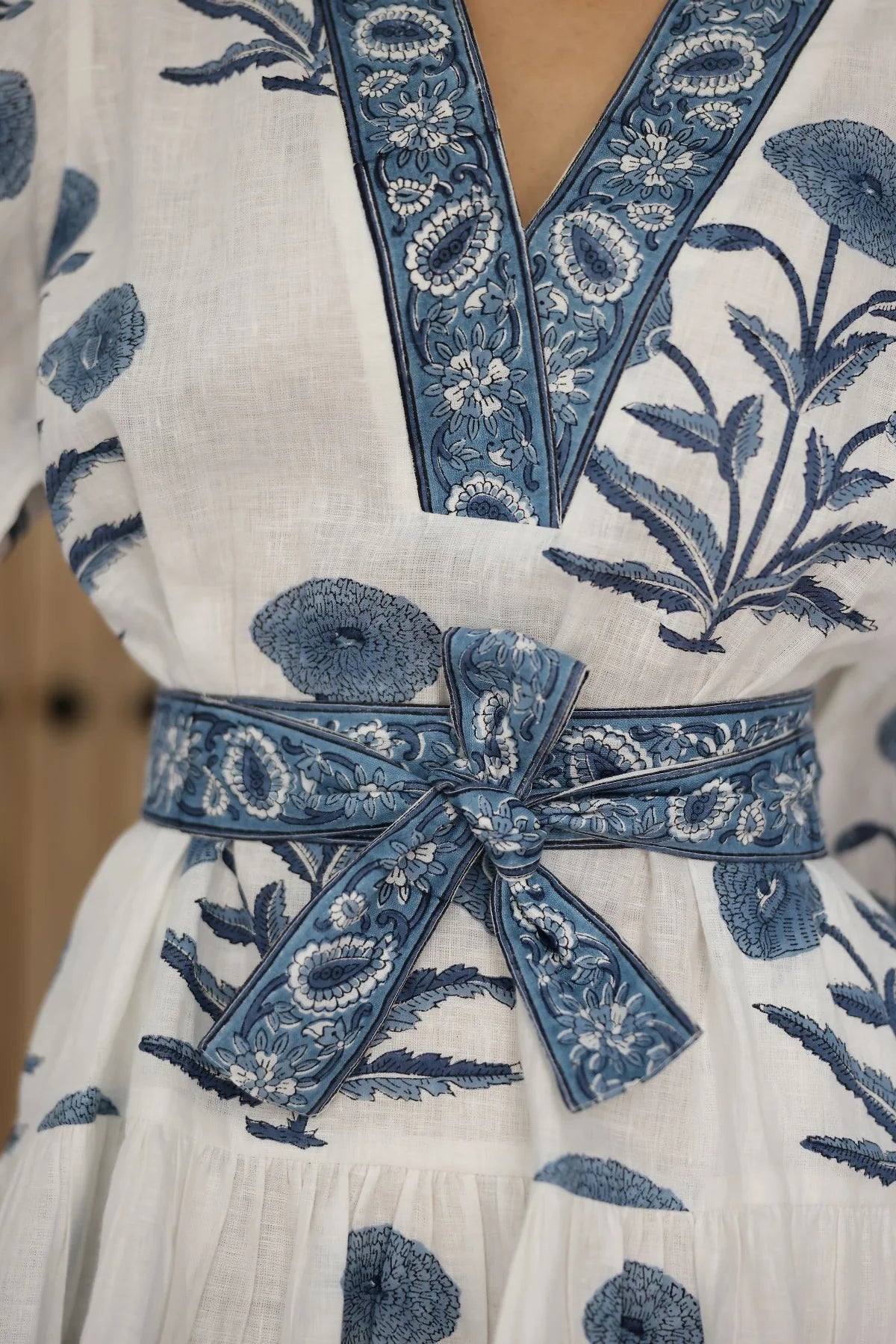 Mykonos Mini Dress Indigo Flower | XS